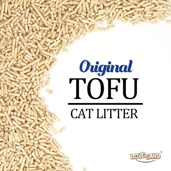 Areia de tofu para gatos