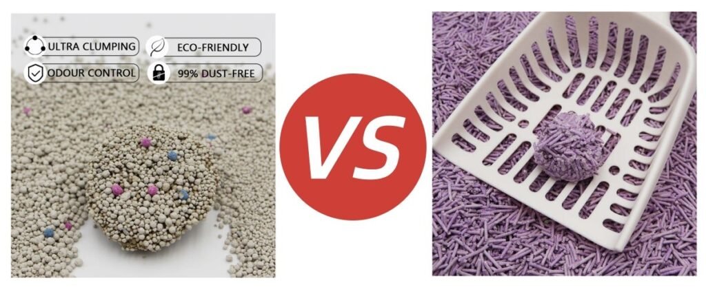 ベントナイトの猫砂と豆腐の猫砂の比較