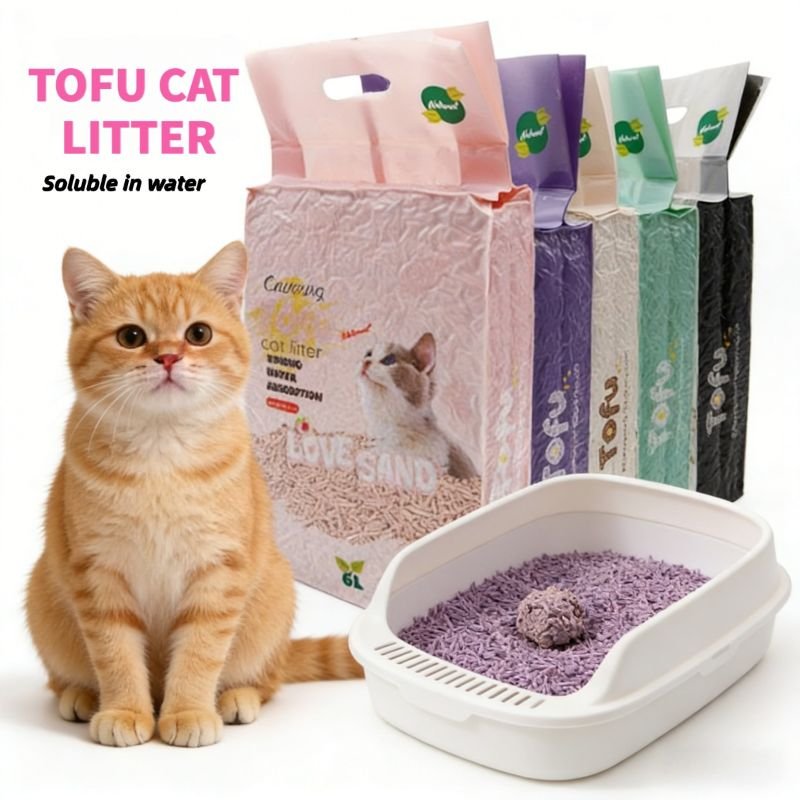 arena para gatos, arena de tofu para gatos