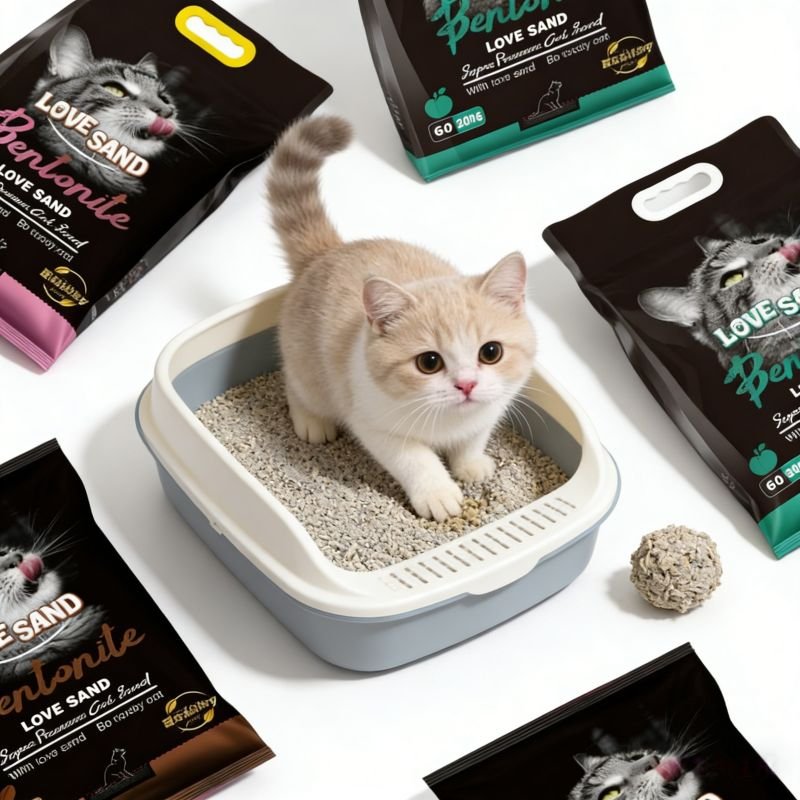 cat litter material, bentonite cat litter different scent