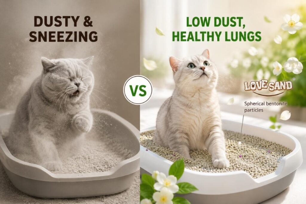 low dust cat litter, cat litter dust, cat health