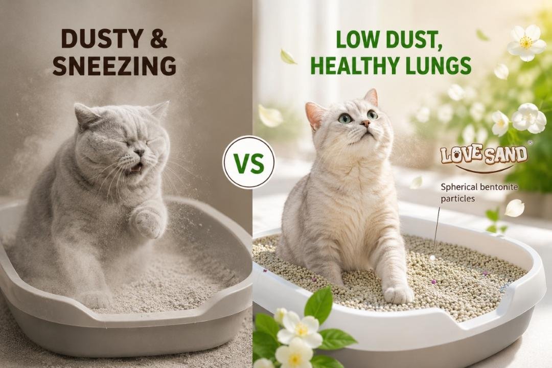 low dust cat litter, cat litter dust, cat health