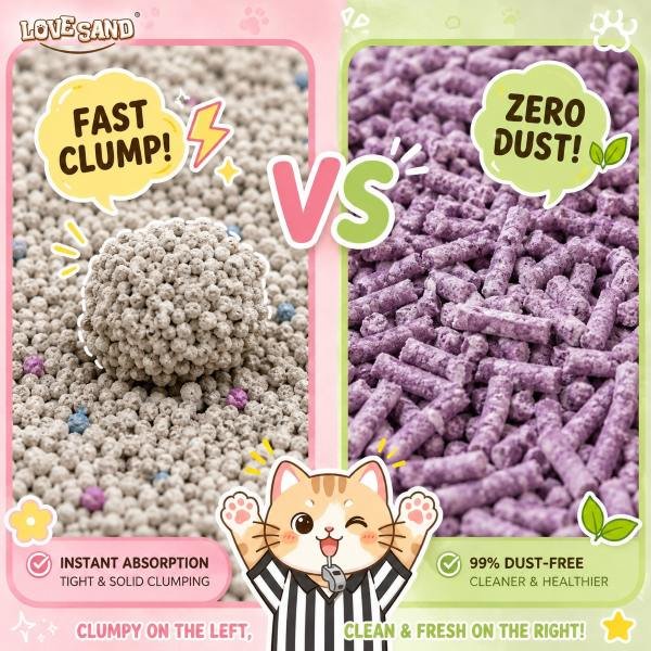 Size of Cat Litter, Best cat litter particle size, Cat litter that doesn't hurt paws, Low dust cat litter sizing, cat litter size