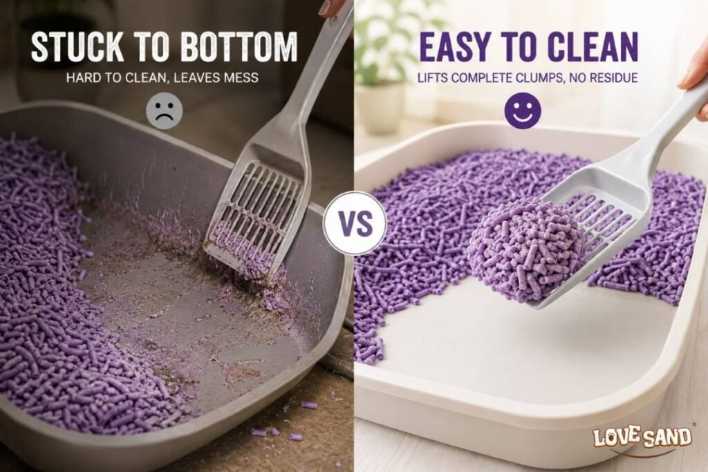 non stick cat litter, best non stick cat litter, non stick clumping cat litter, cat litter that doesn t stick to litter box