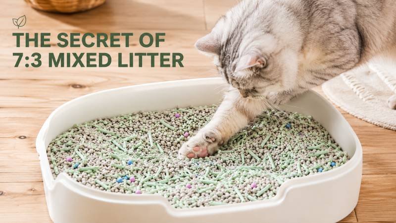 Tofu vs Bentonite 7 3 Mixed Cat litter tofu bentonite Creates the Perfect Match