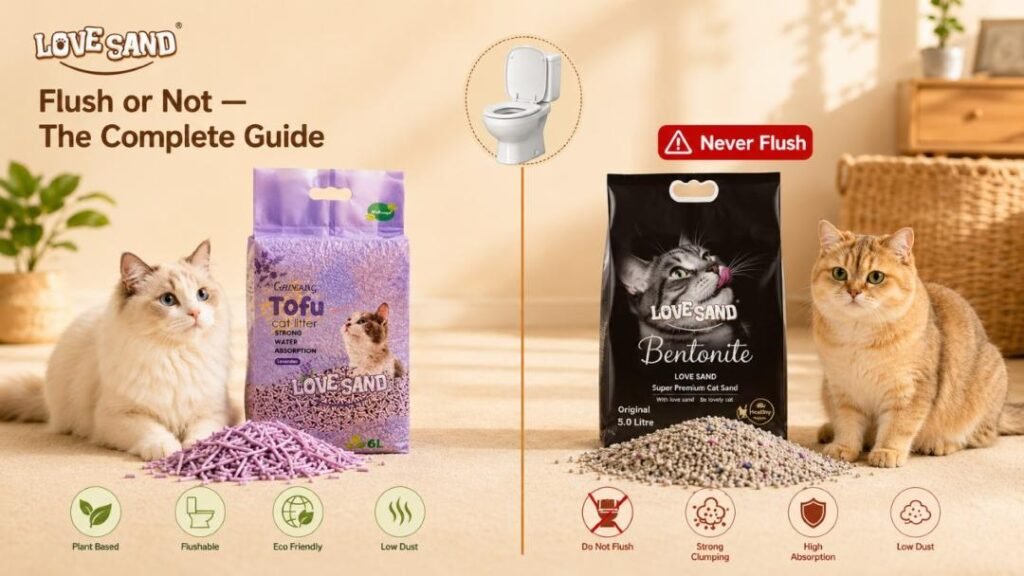 flush cat litter