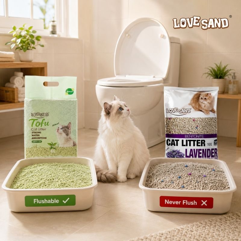 flush cat litter